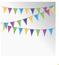 Colorful flags garlands background Royalty Free Stock Photo